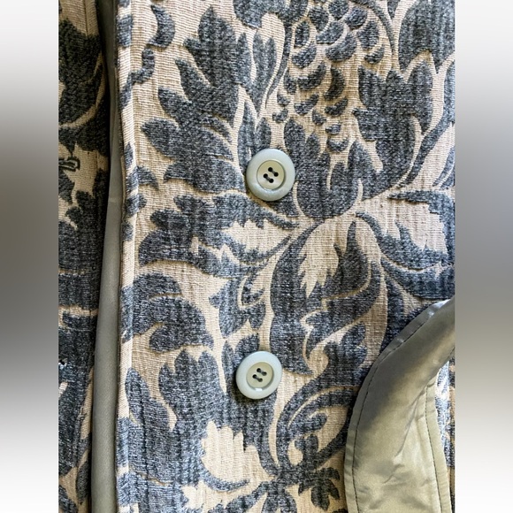 SOLD NWOT Y2K Arden B. Tapestry Pea Coat Women’s L Belted Trench Iced Blue Green - Picture 6 of 10